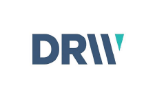 KCRise-VCs-DRW-1 藍色 DRW 文本徽標的插圖