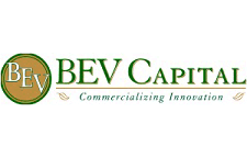 Green and gold Bev Capital logo
