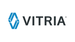 Blue and black Vitria logo