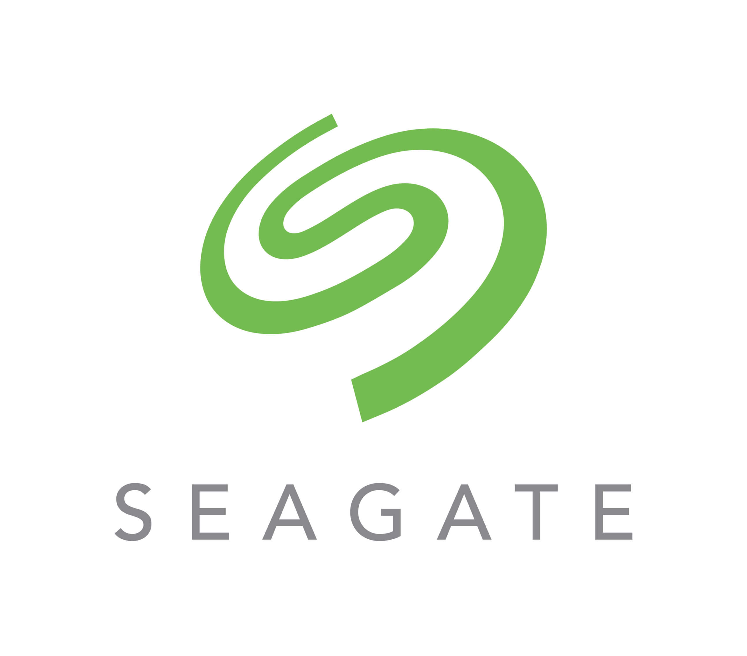 Green spiral Seagate logo