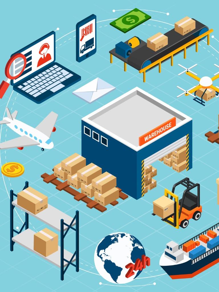 logistics-isometric-vector-id1201246726 (1) Agile and resilience supply chain